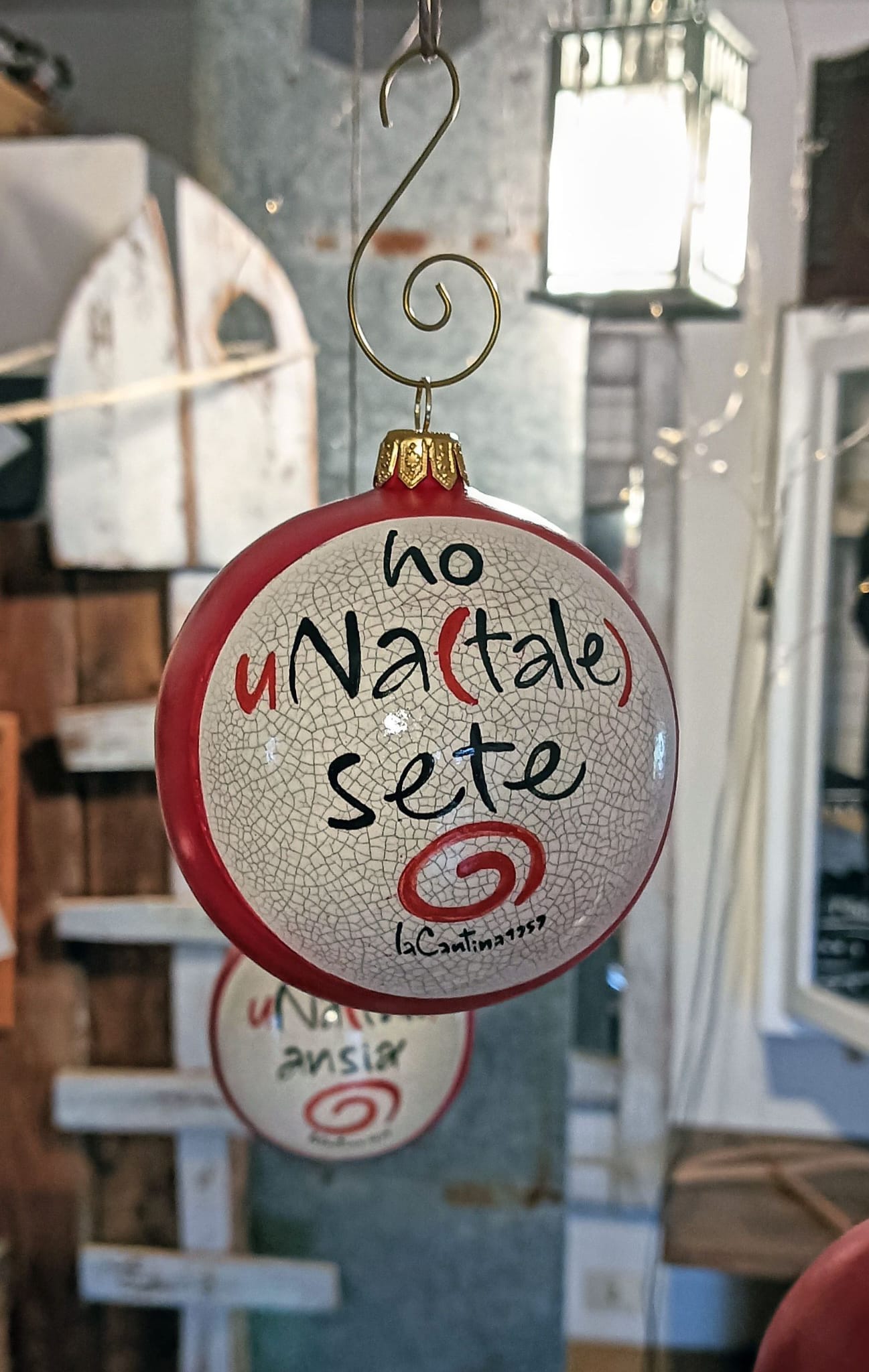 Palla di Natale - "Ho uNa(tale) sete"