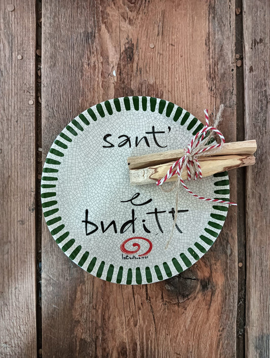 Piattino porta palo santo - verde