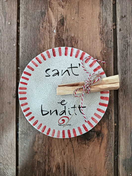 Piattino porta palo santo - rosso